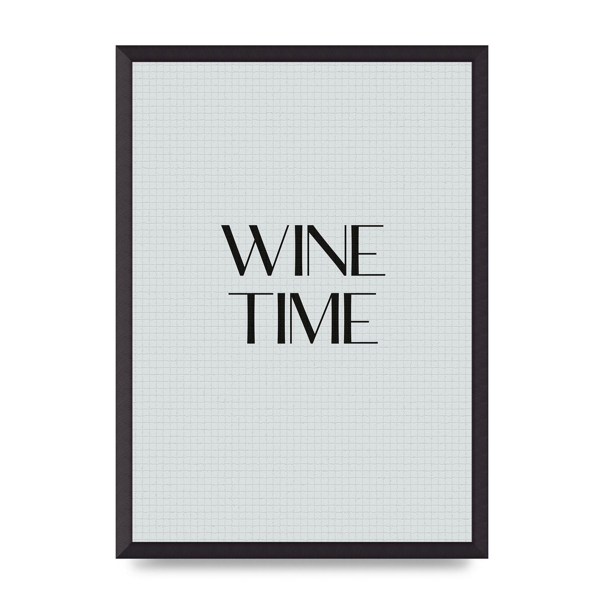 Wine Time Minimalist Mosaic Wall Art - A2 framed