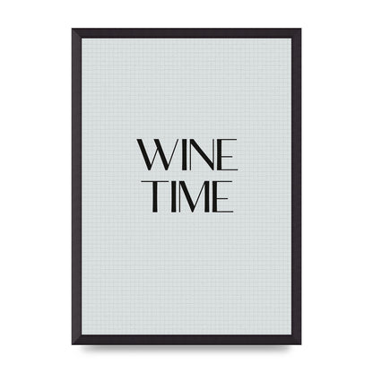 Wine Time Minimalist Mosaic Wall Art - A2 framed