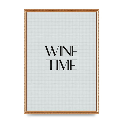 Wine Time Minimalist Mosaic Wall Art - A2 framed