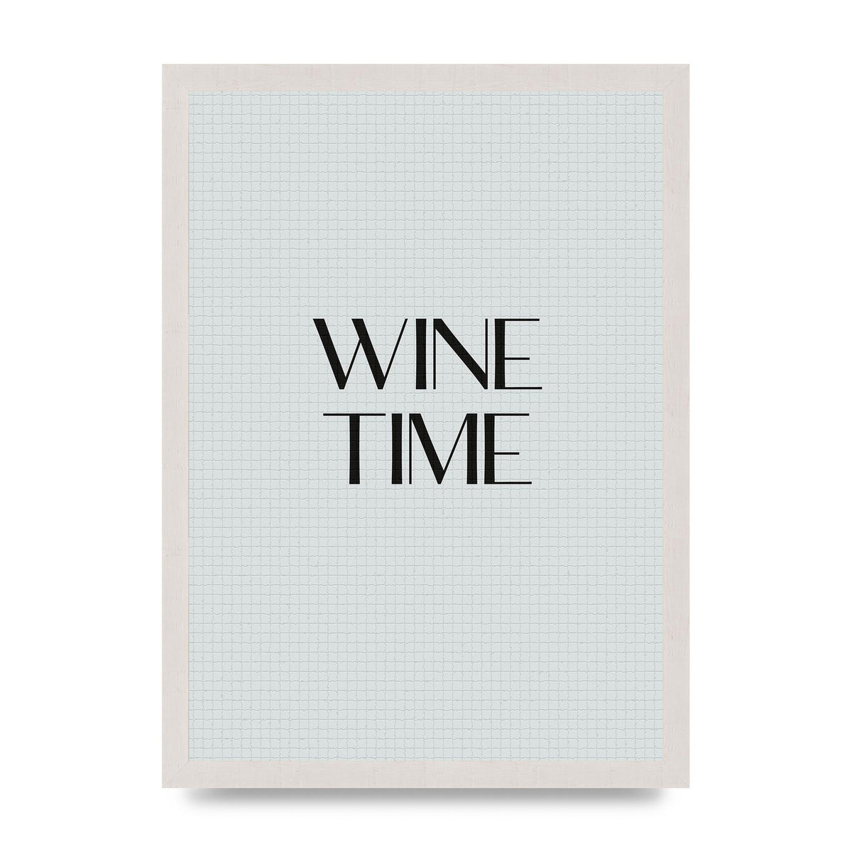 Wine Time Minimalist Mosaic Wall Art - A3 framed