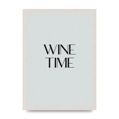 Wine Time Minimalist Mosaic Wall Art - A3 framed