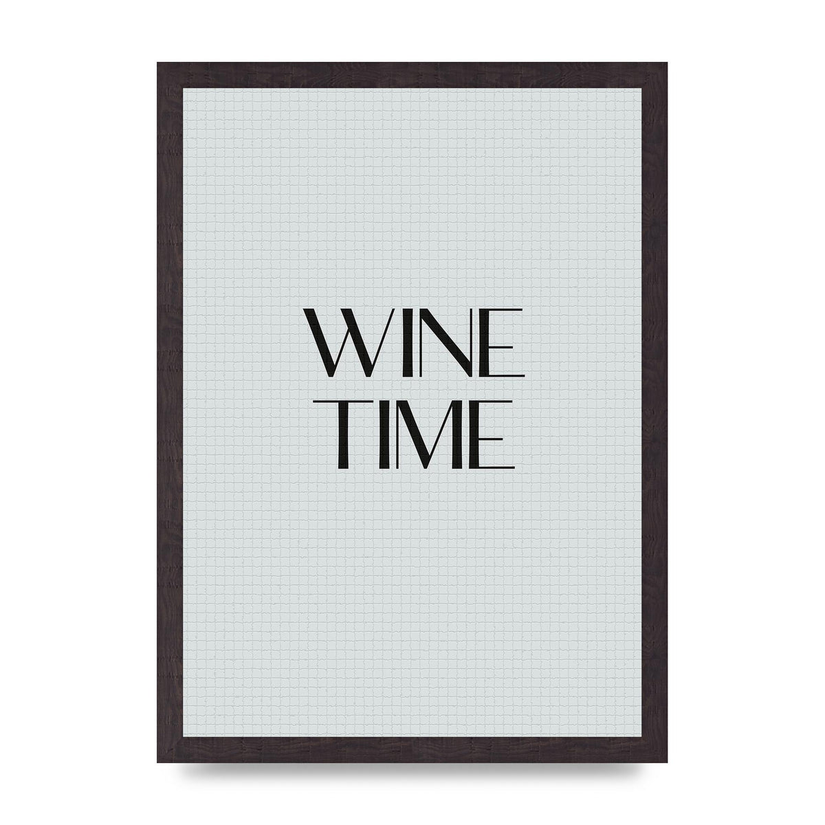 Wine Time Minimalist Mosaic Wall Art - A3 framed