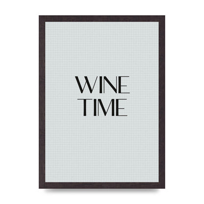 Wine Time Minimalist Mosaic Wall Art - A3 framed