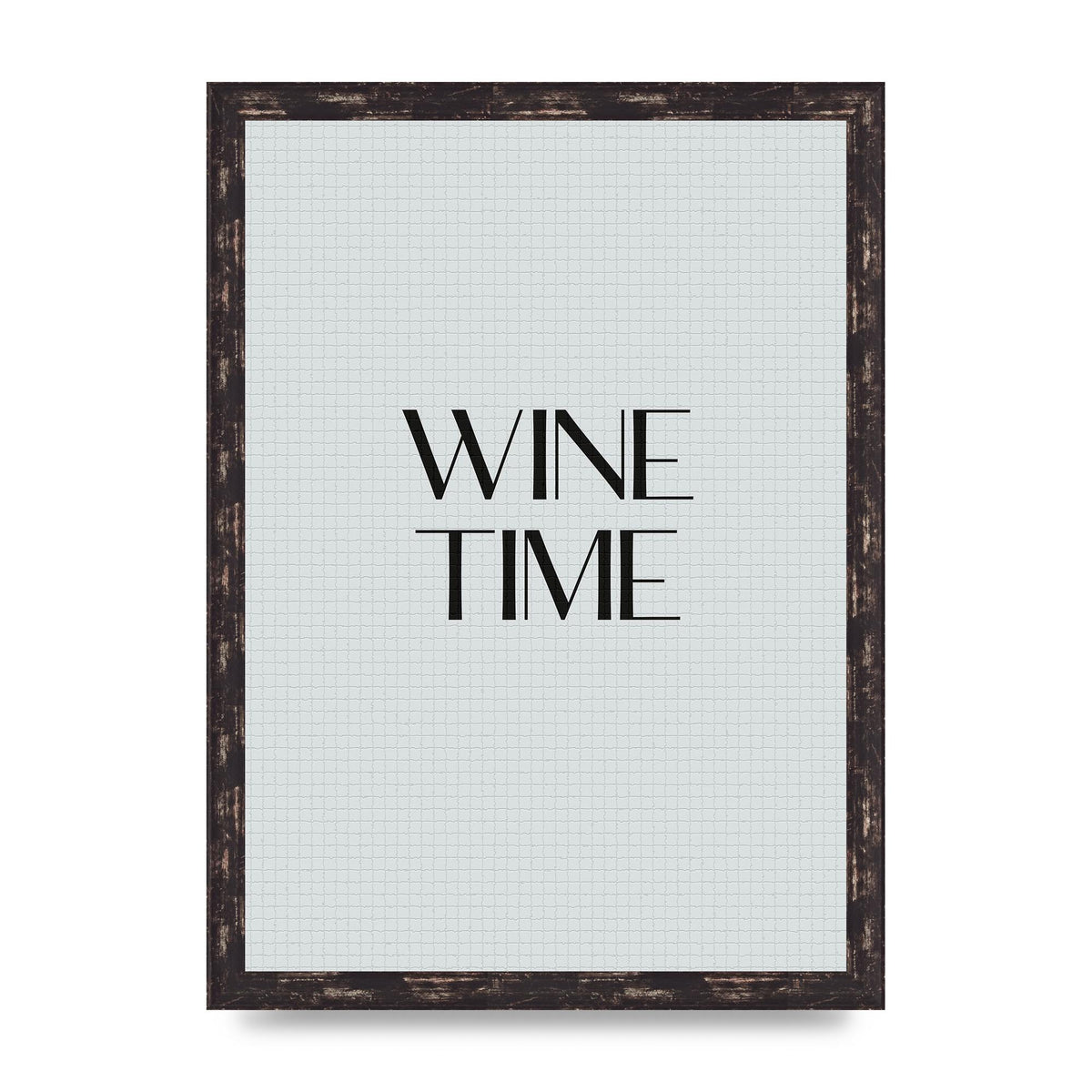 Wine Time Minimalist Mosaic Wall Art - A3 framed