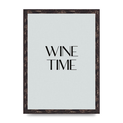 Wine Time Minimalist Mosaic Wall Art - A3 framed