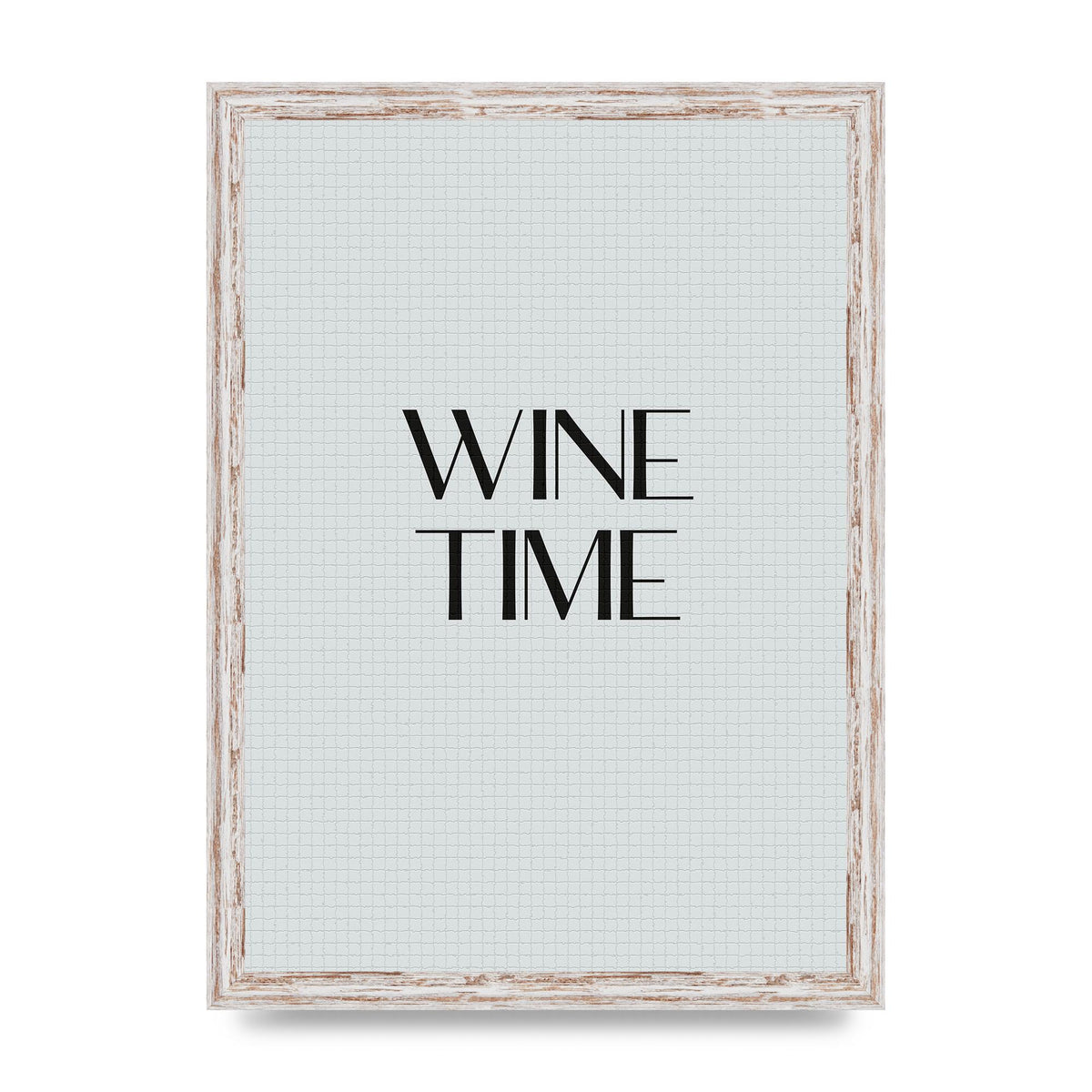 Wine Time Minimalist Mosaic Wall Art - A3 framed