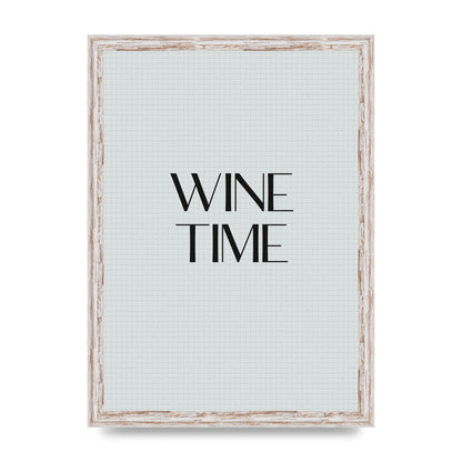 Wine Time Minimalist Mosaic Wall Art - A3 framed