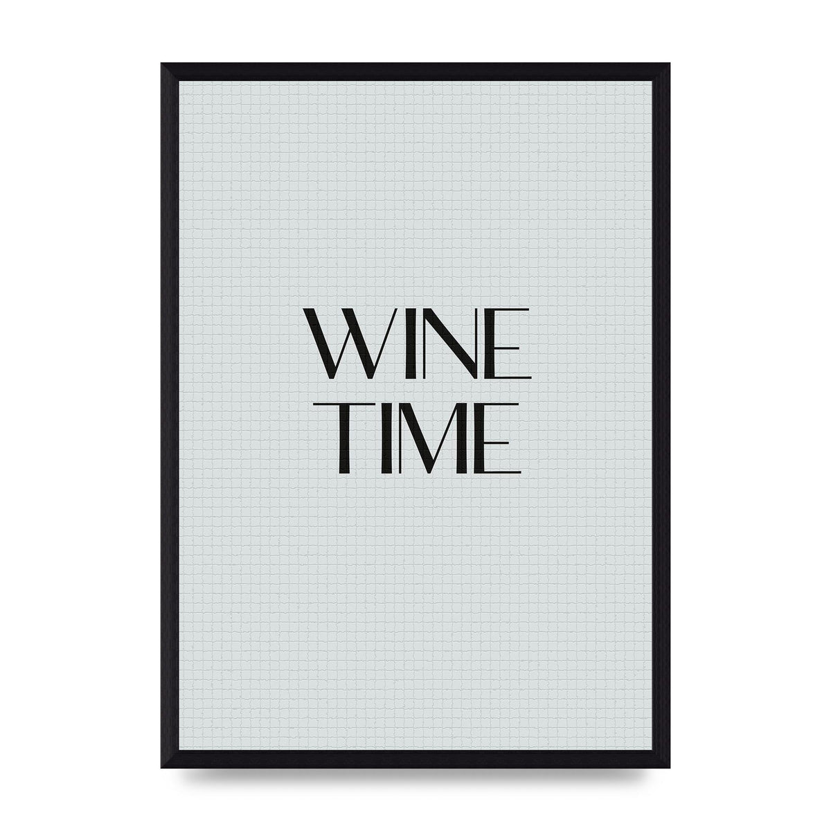 Wine Time Minimalist Mosaic Wall Art - A3 framed