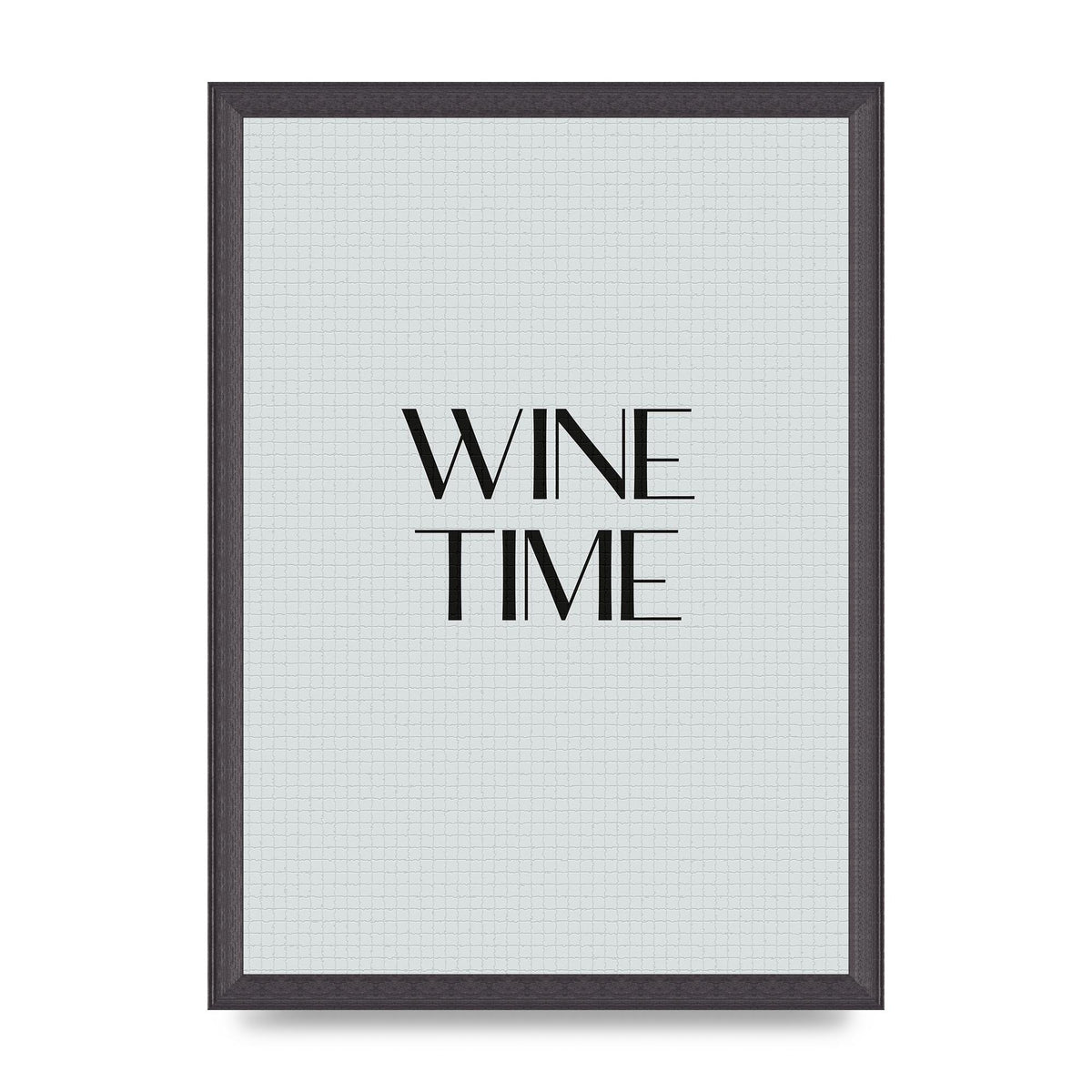 Wine Time Minimalist Mosaic Wall Art - A3 framed