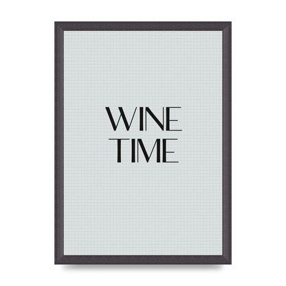 Wine Time Minimalist Mosaic Wall Art - A3 framed