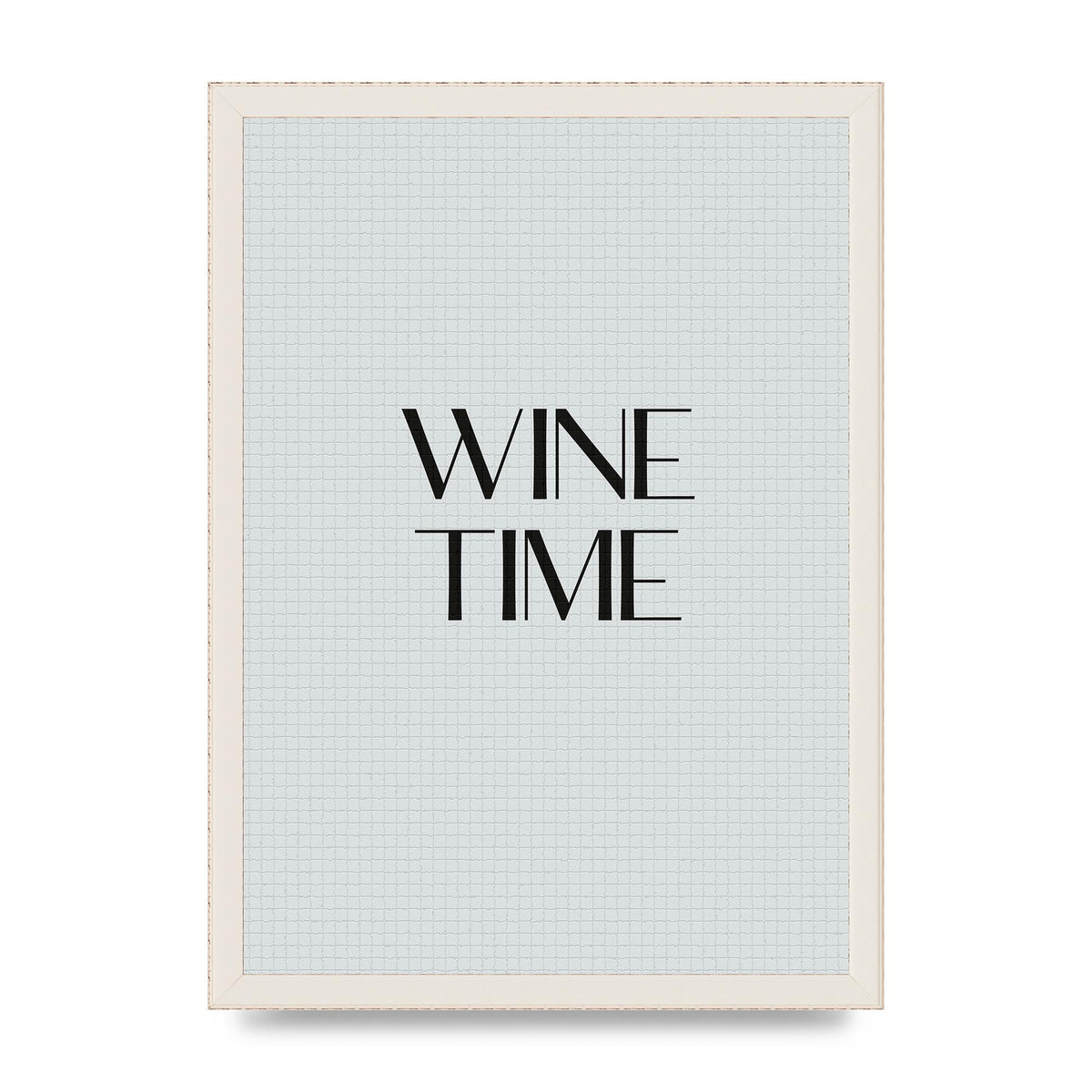 Wine Time Minimalist Mosaic Wall Art - A3 framed