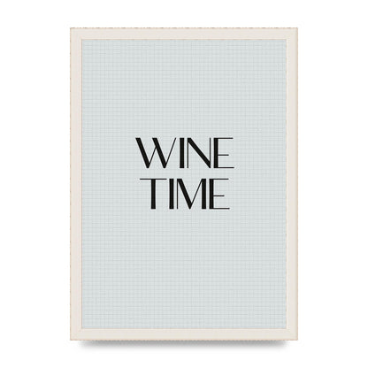 Wine Time Minimalist Mosaic Wall Art - A3 framed