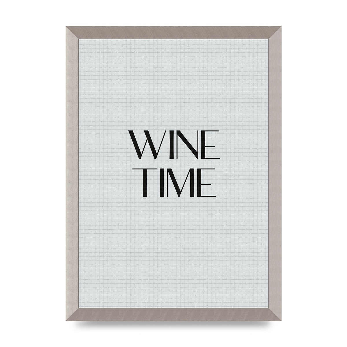 Wine Time Minimalist Mosaic Wall Art - A3 framed