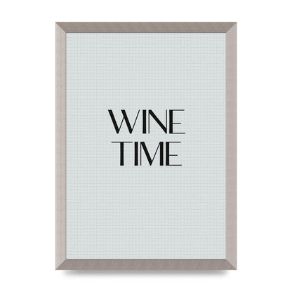Wine Time Minimalist Mosaic Wall Art - A3 framed