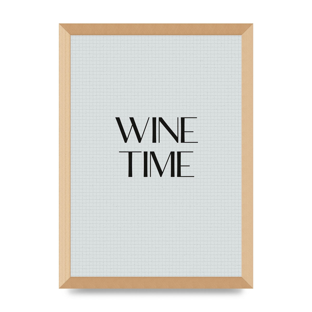 Wine Time Minimalist Mosaic Wall Art - A3 framed