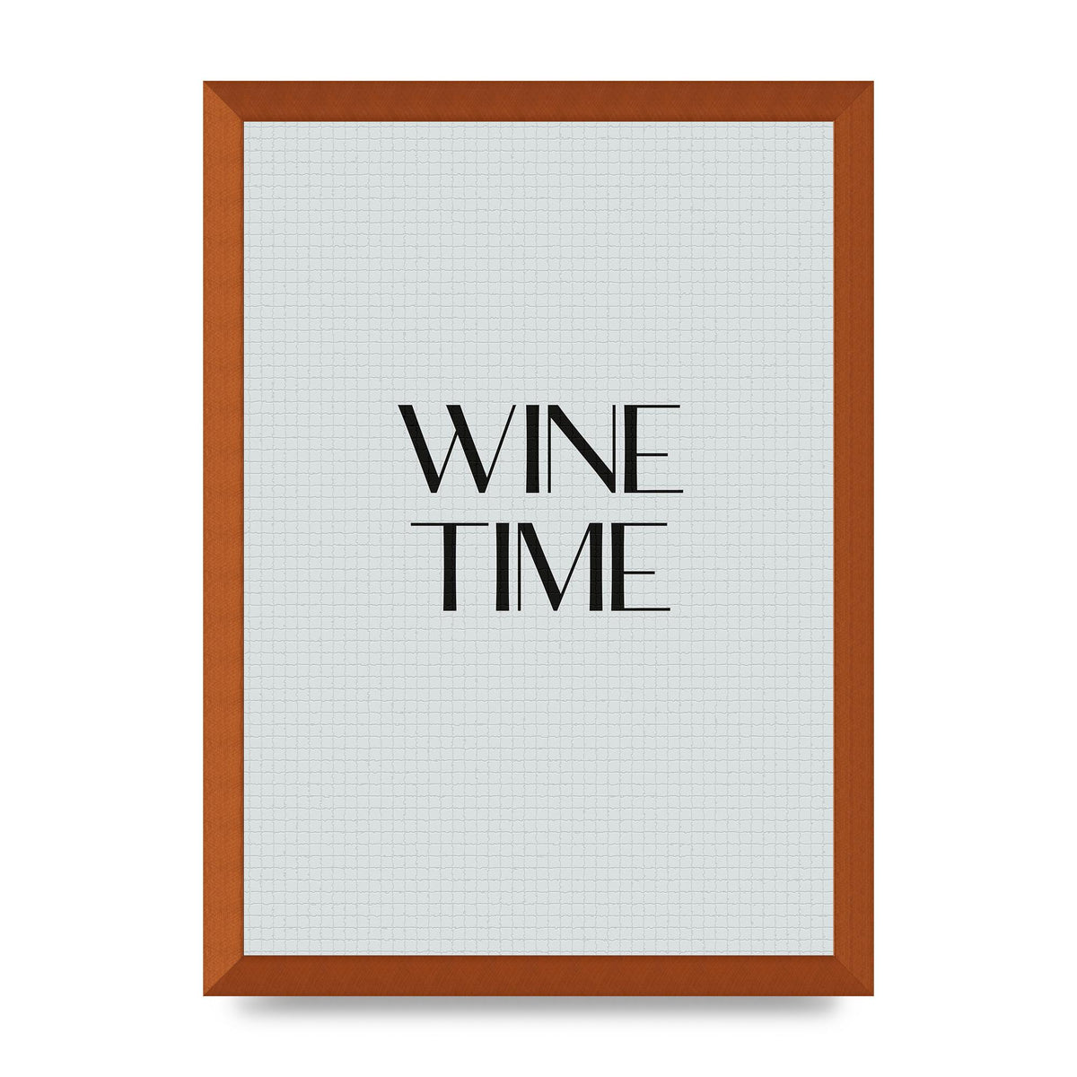 Wine Time Minimalist Mosaic Wall Art - A3 framed