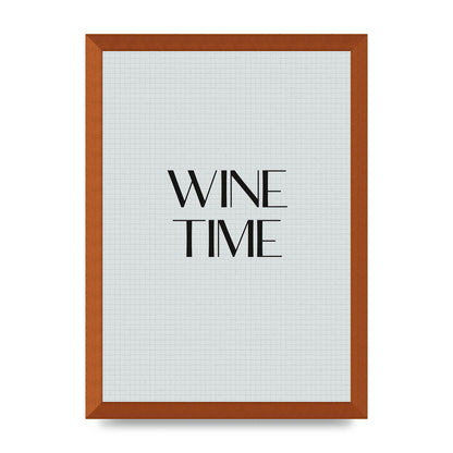 Wine Time Minimalist Mosaic Wall Art - A3 framed