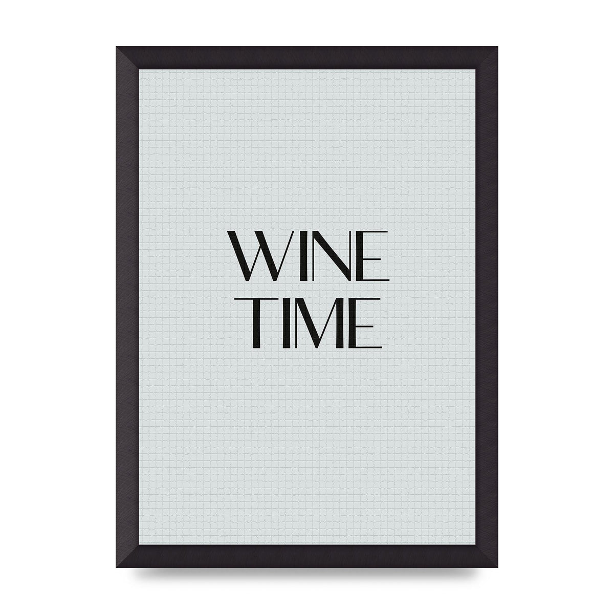 Wine Time Minimalist Mosaic Wall Art - A3 framed