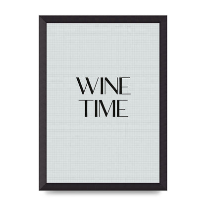Wine Time Minimalist Mosaic Wall Art - A3 framed
