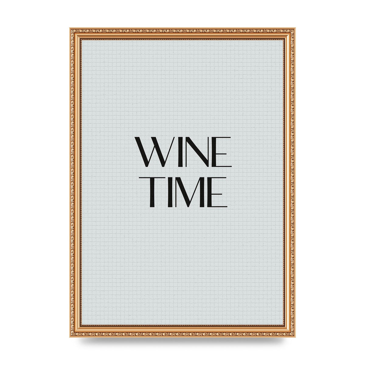 Wine Time Minimalist Mosaic Wall Art - A3 framed