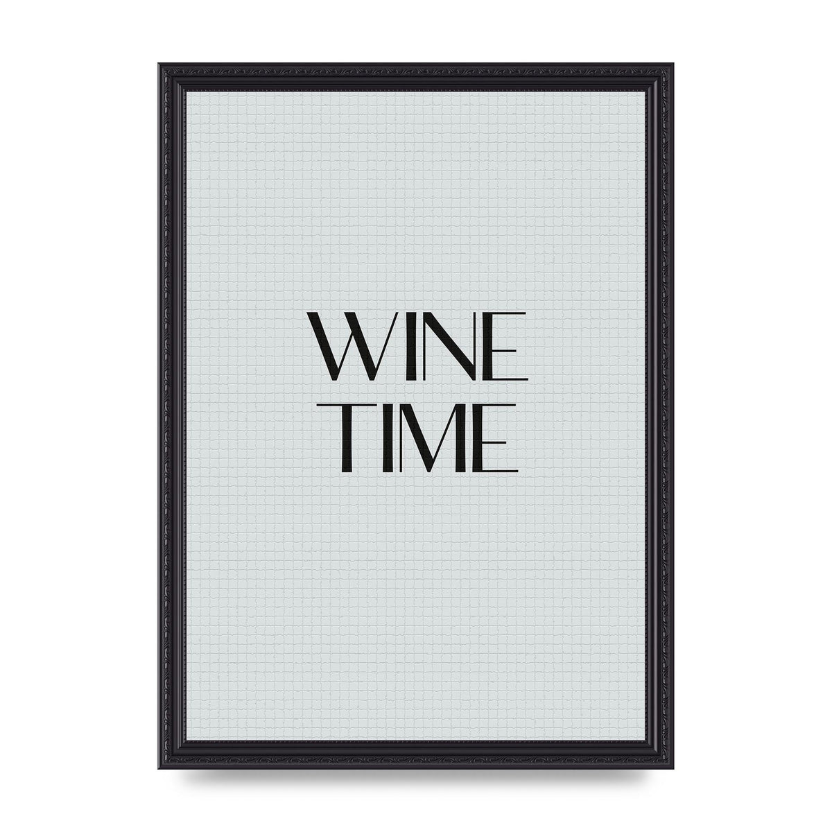 Wine Time Minimalist Mosaic Wall Art - A3 framed