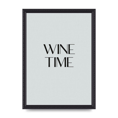 Wine Time Minimalist Mosaic Wall Art - A3 framed