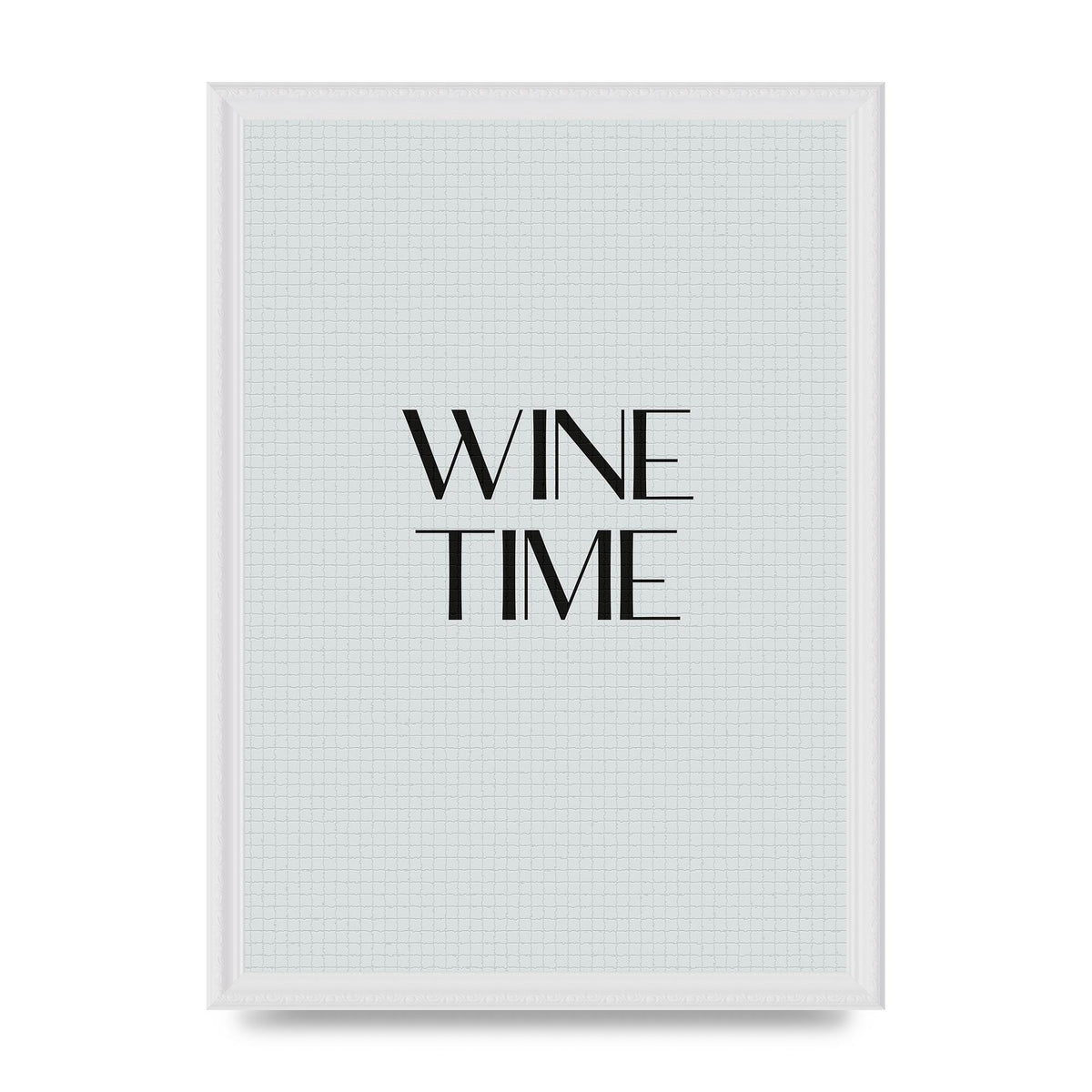 Wine Time Minimalist Mosaic Wall Art - A3 framed