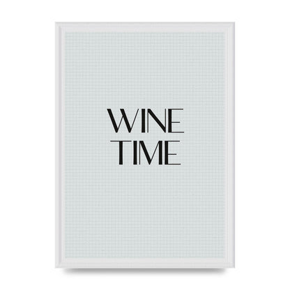 Wine Time Minimalist Mosaic Wall Art - A3 framed