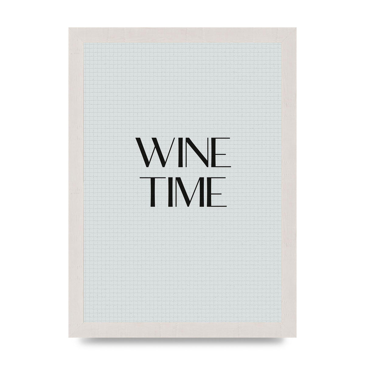 Wine Time Minimalist Mosaic Wall Art - A4 framed