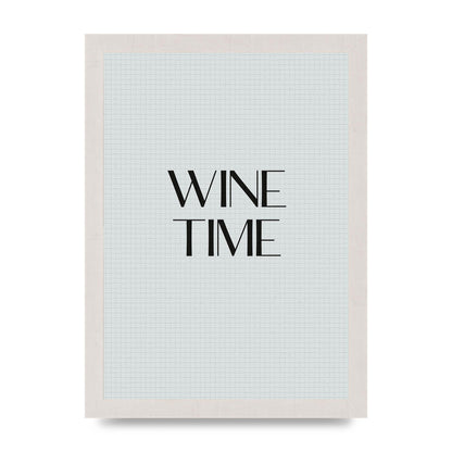 Wine Time Minimalist Mosaic Wall Art - A4 framed