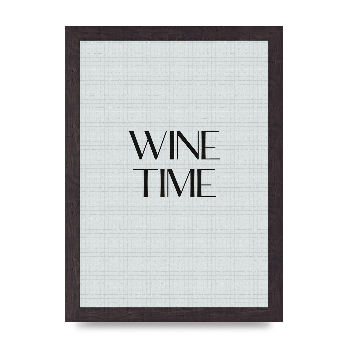 Wine Time Minimalist Mosaic Wall Art - A4 framed
