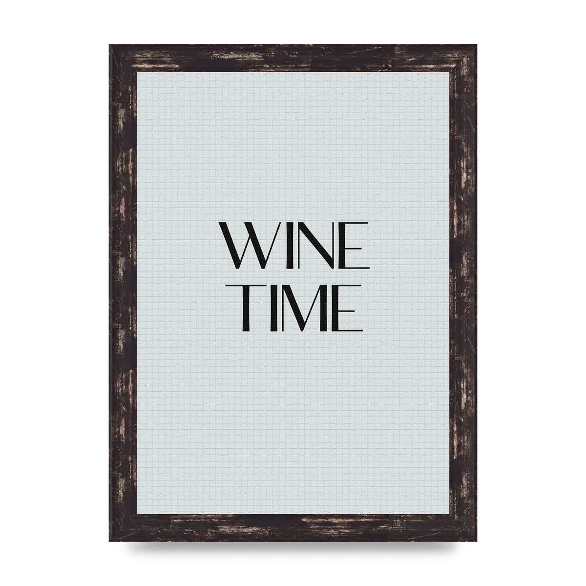 Wine Time Minimalist Mosaic Wall Art - A4 framed
