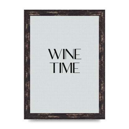 Wine Time Minimalist Mosaic Wall Art - A4 framed