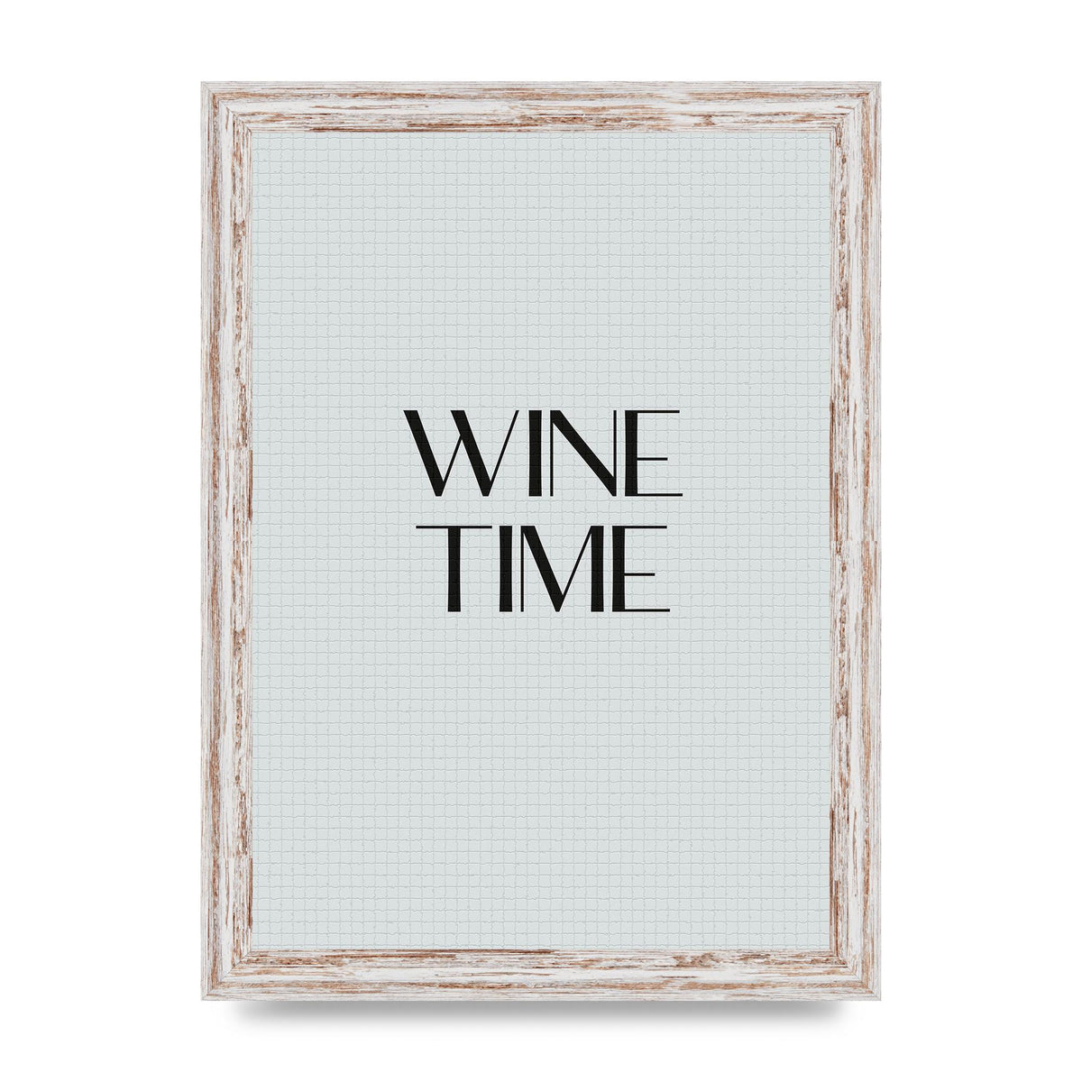 Wine Time Minimalist Mosaic Wall Art - A4 framed
