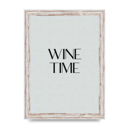 Wine Time Minimalist Mosaic Wall Art - A4 framed