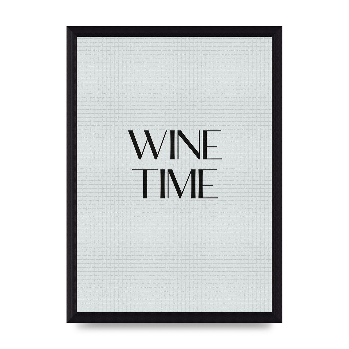 Wine Time Minimalist Mosaic Wall Art - A4 framed