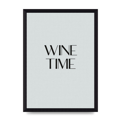 Wine Time Minimalist Mosaic Wall Art - A4 framed