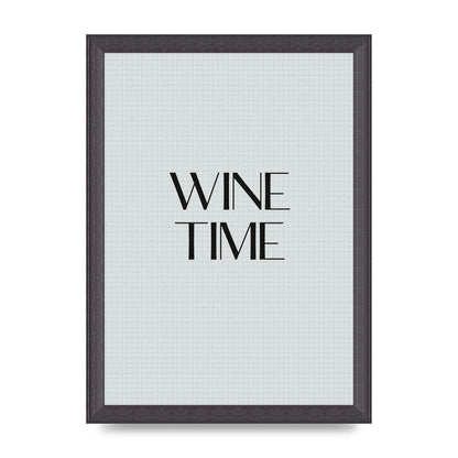 Wine Time Minimalist Mosaic Wall Art - A4 framed