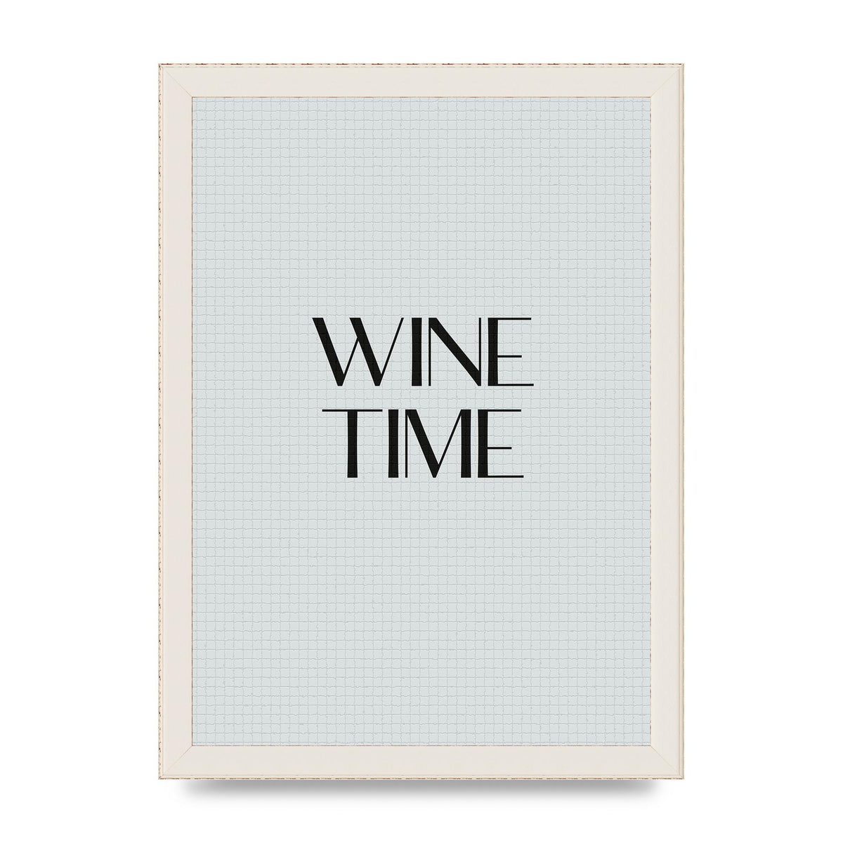 Wine Time Minimalist Mosaic Wall Art - A4 framed