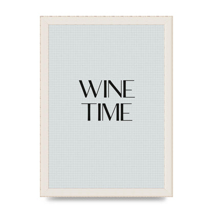 Wine Time Minimalist Mosaic Wall Art - A4 framed