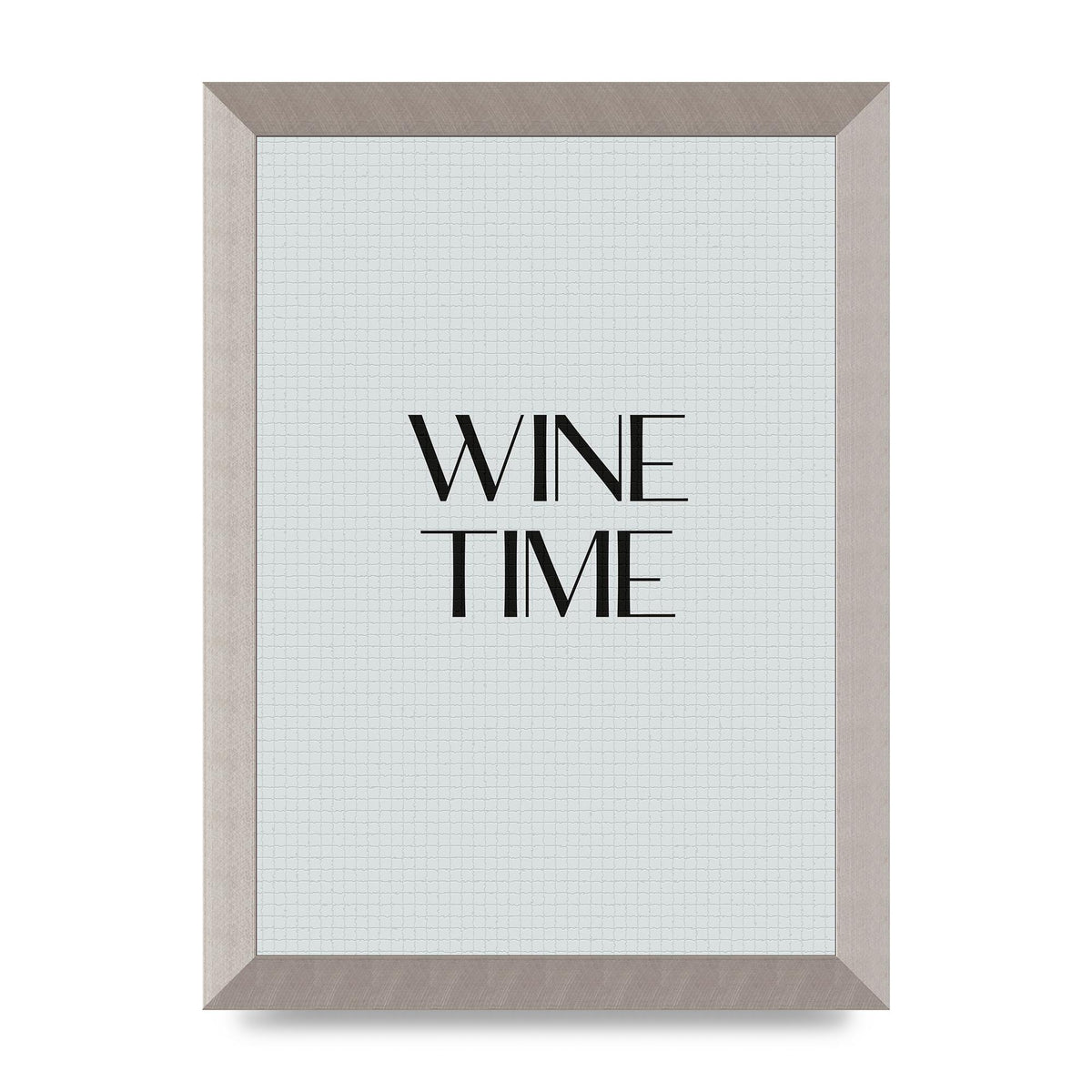 Wine Time Minimalist Mosaic Wall Art - A4 framed