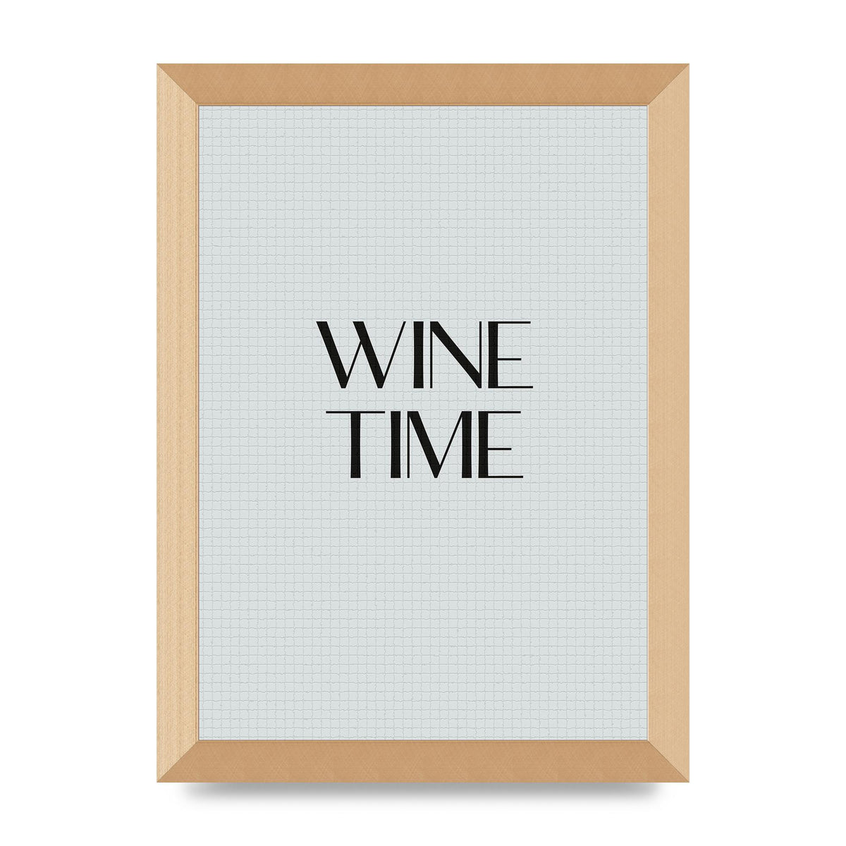 Wine Time Minimalist Mosaic Wall Art - A4 framed