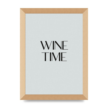 Wine Time Minimalist Mosaic Wall Art - A4 framed
