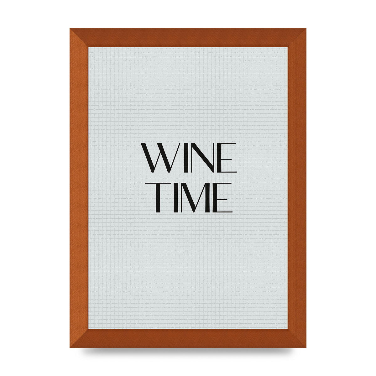 Wine Time Minimalist Mosaic Wall Art - A4 framed