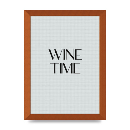 Wine Time Minimalist Mosaic Wall Art - A4 framed