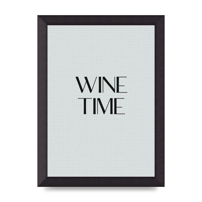Wine Time Minimalist Mosaic Wall Art - A4 framed