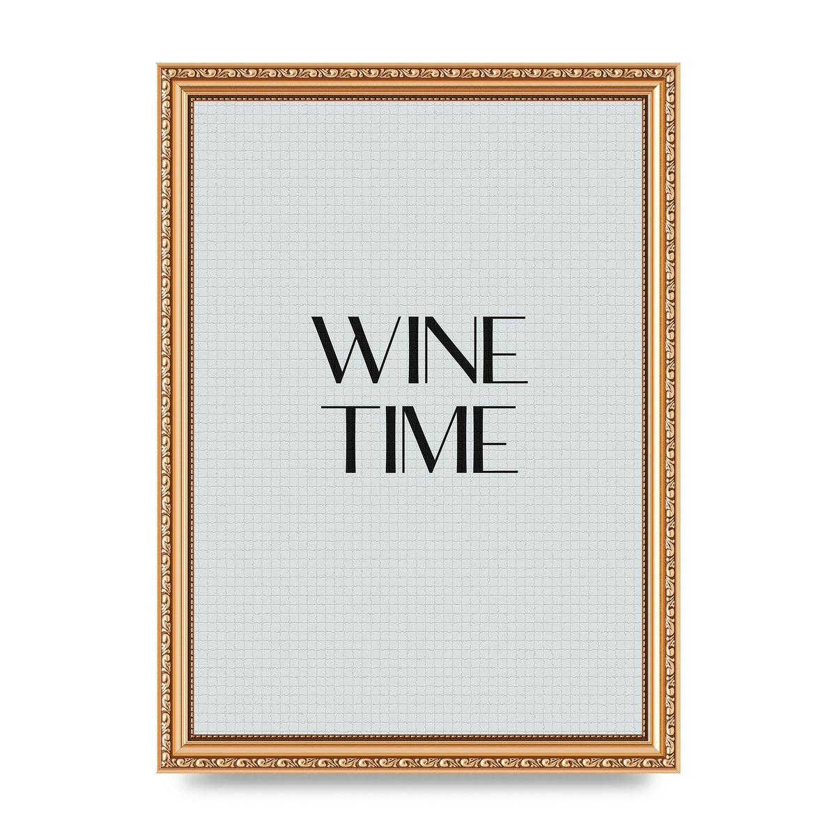 Wine Time Minimalist Mosaic Wall Art - A4 framed