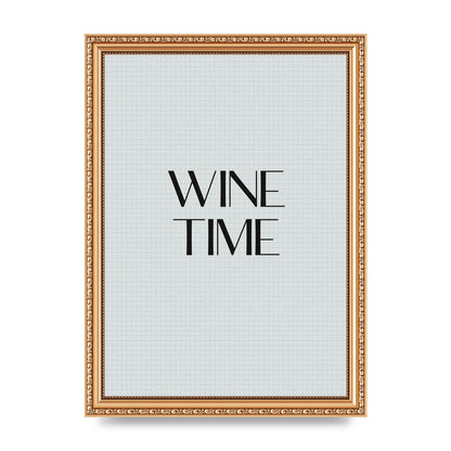 Wine Time Minimalist Mosaic Wall Art - A4 framed