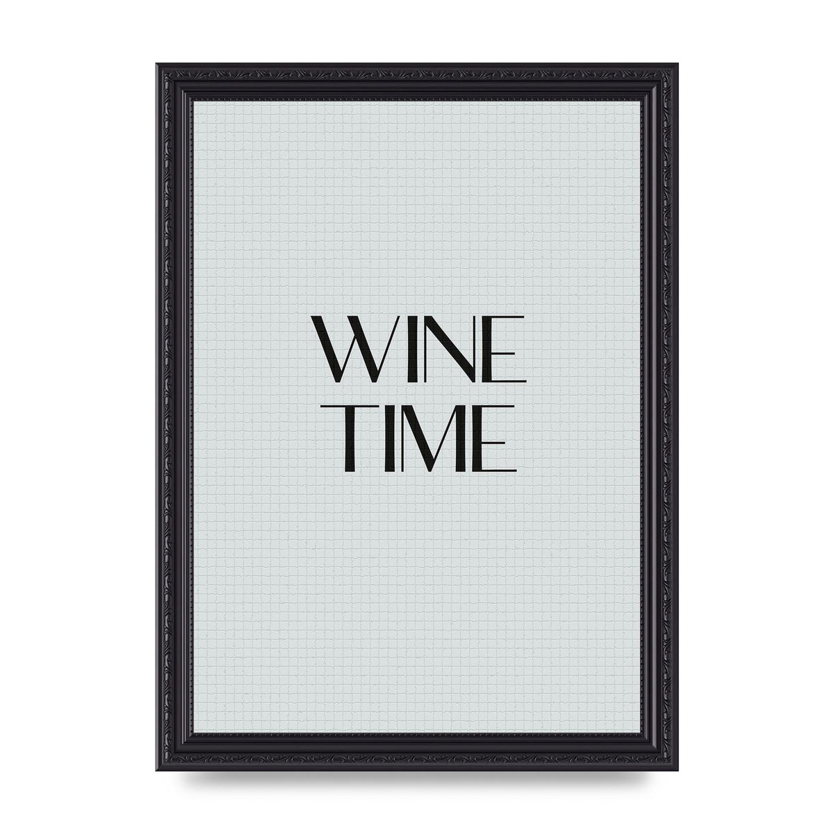 Wine Time Minimalist Mosaic Wall Art - A4 framed