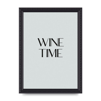 Wine Time Minimalist Mosaic Wall Art - A4 framed